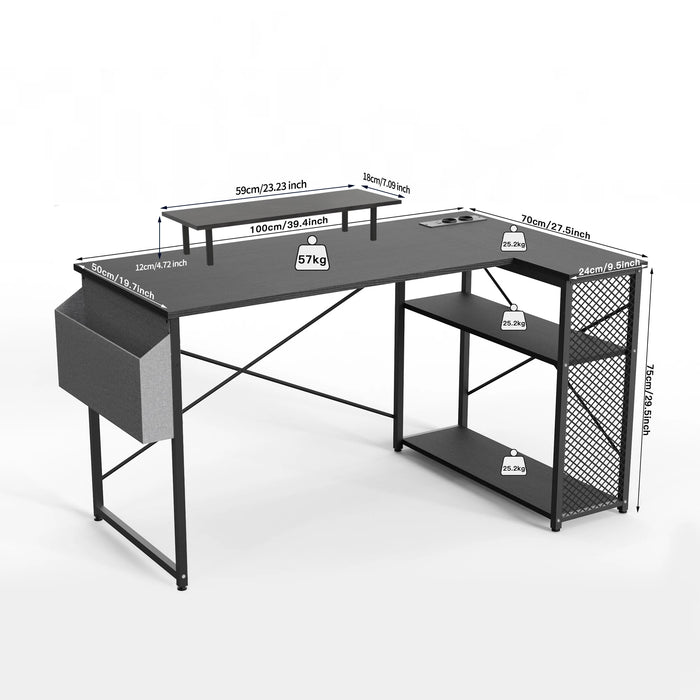 Bureau d'angle en L